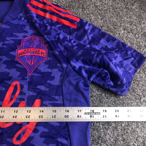 Seattle Sounders FC Prime Blue Alternate Adidas Soccer Jersey Mens Small 2022 - Picture 6 of 9